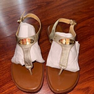 Michael Kors Metallic Gold Sandals